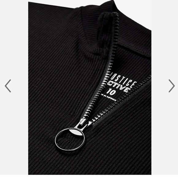 ribbed mock neck tee - Picture 2 of 3